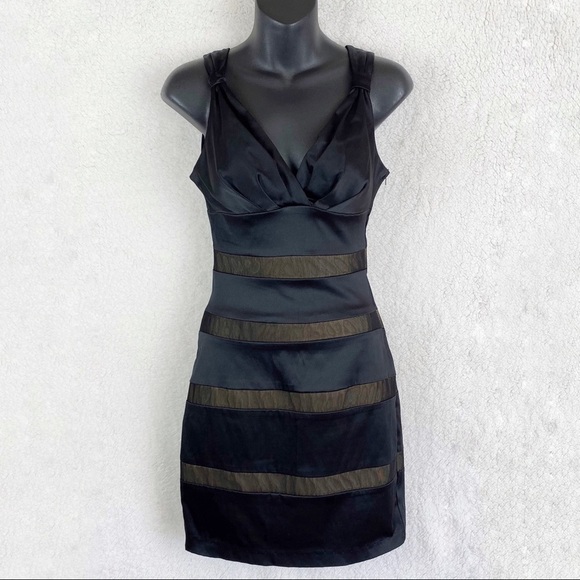 B Darlin Dresses & Skirts - B Darlin Sleeveless Black Dress W/ Mesh Panels 5/6